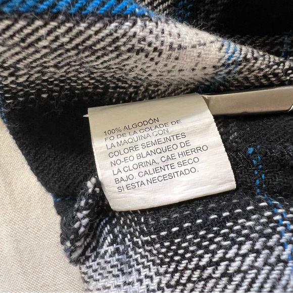 Plains Western Wear Blue Buffalo Plaid Long Sleeve Shirt Tall Man Size 2XLT - Picture 9 of 9